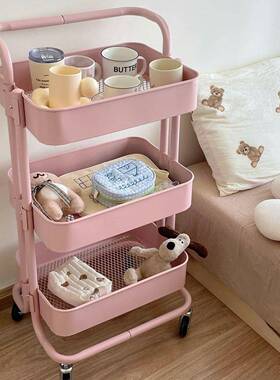 置物架小OJZ推车房加厚移动落地多层厨居宿架舍收纳家婴儿用品储