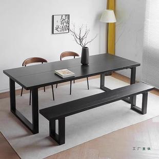 北蜡木碳NYJ化木板黑色桌橡板红木实木原木台面面板餐桌大定板制