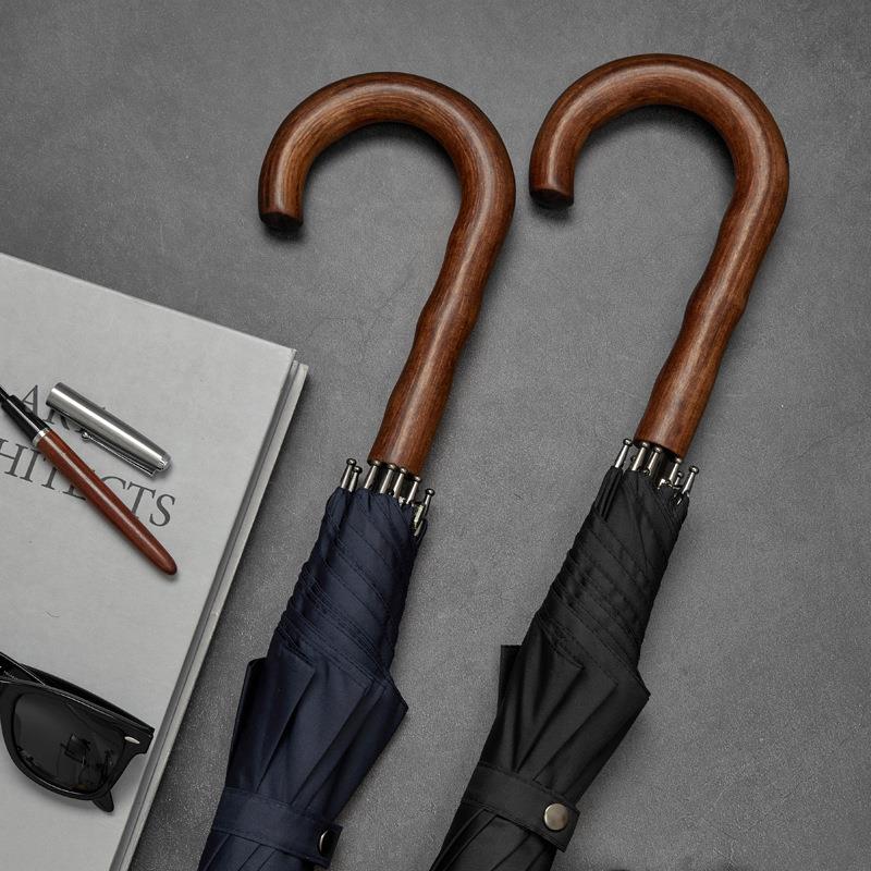 动英复伦古长柄伞男士号双人伞加粗伞骨大结实抗风自F97S69M6弯柄