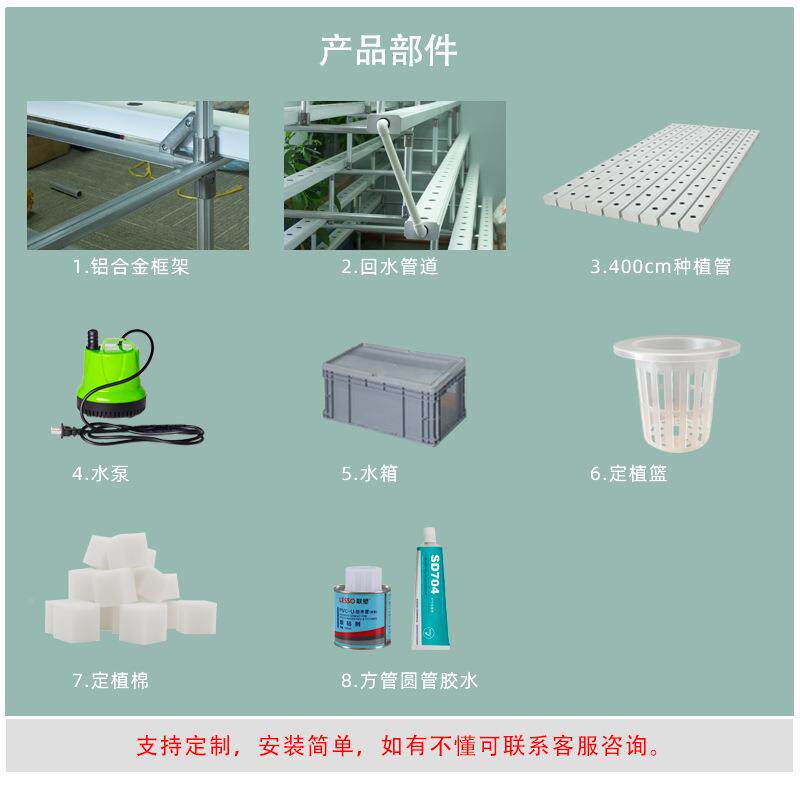 无AWT土栽培设备植物展示顶楼植水培管道式叶菜蔬型菜瓜果A种架