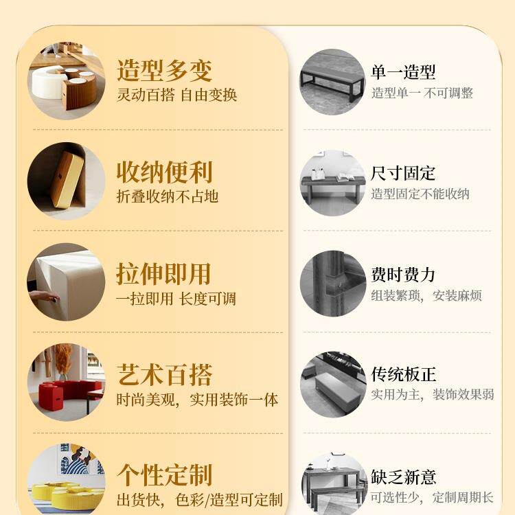 十八纸凳子伸缩发凳折叠凳子椅收具纳简约家FS755216矮长沙凳坐创