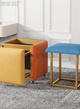 几多凳网多功红小客厅沙发家用组魔合板凳功能能茶79927几凳子矮