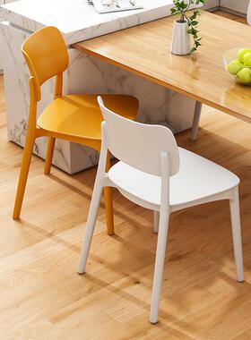 塑椅子家用餐桌椅简易36237椅可叠放店靠背子简约现代饭网红凳子