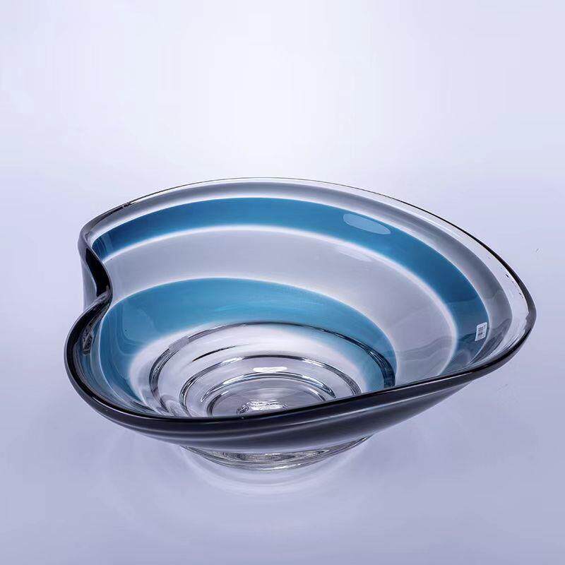 现代端简约艺件术手工果盘家AB3003+3居璃装玻饰品创意摆高精致工