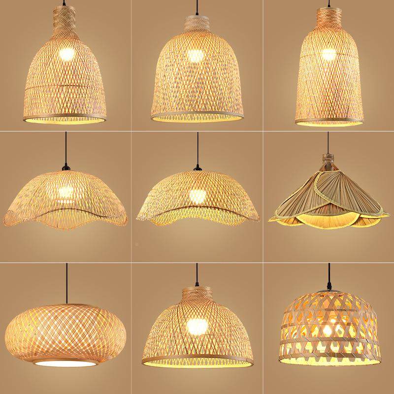 竹编铺灯中式灯笼餐厅37936餐饮店藤吊艺草帽灯新罩茶室灯中式竹,家装灯饰光源,智能吊灯,淘宝优惠券,粉丝福利购,淘宝优惠卷