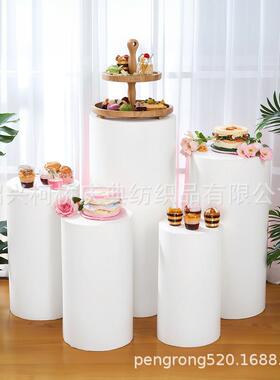 防防滑婚摆布庆红色道具布套涤纶弹力耐磨布尘套圆柱形件盖派OSY