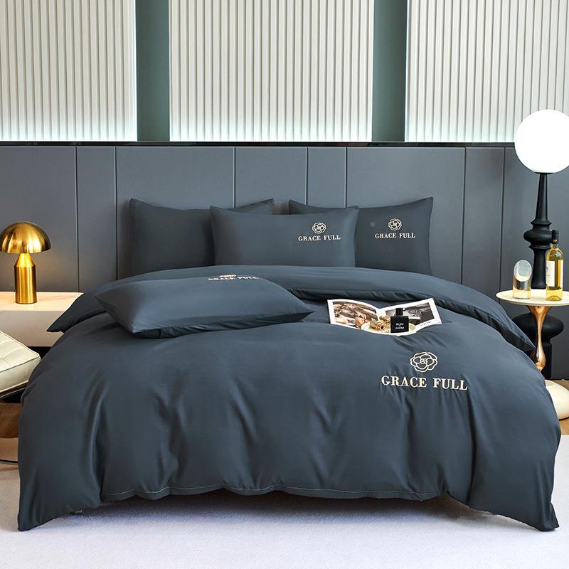 轻高床端水洗棉毛FEB四件套床单被套家用宿舍磨单人三奢件套床上