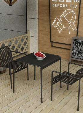 现长代简约户外铁艺椅组合室桌庭院阳台休闲茶几椅030201外靠背套