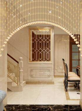 水晶芦珠葫门帘客厅隔断帘吊帘玄关过道款吊饰免帘打FKJ67JJ8孔新