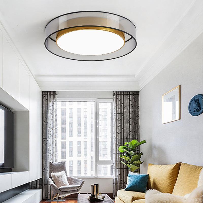 202新276款铜卧室吸顶灯轻奢后现代主大气卧室灯创全意书房LED0灯