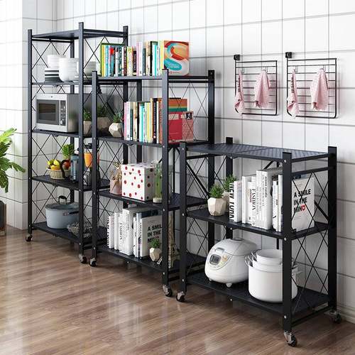 阳厂家免安装台收纳ZDZWJ-1折叠置物架多层厨房烤落箱微波炉储物