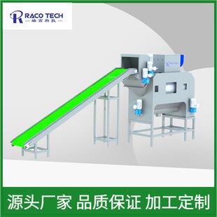 石膏粉滚筒自动拆包机滚筒筛实现袋料分离卸料废袋自动收集
