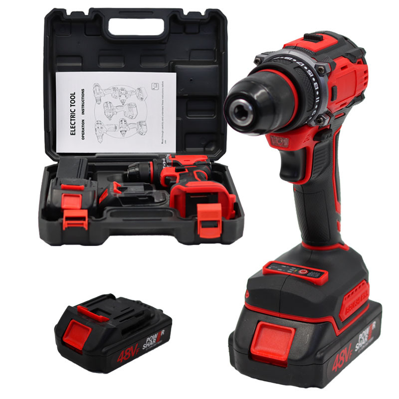 锂电手电钻21V电钻可配披头套装双速手电钻家用电动螺丝刀