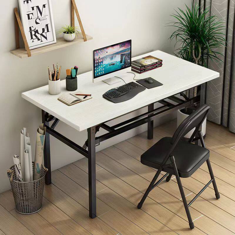 折叠桌家用长条桌会议桌桌子书桌餐桌办公桌弹簧学生宿舍电脑桌