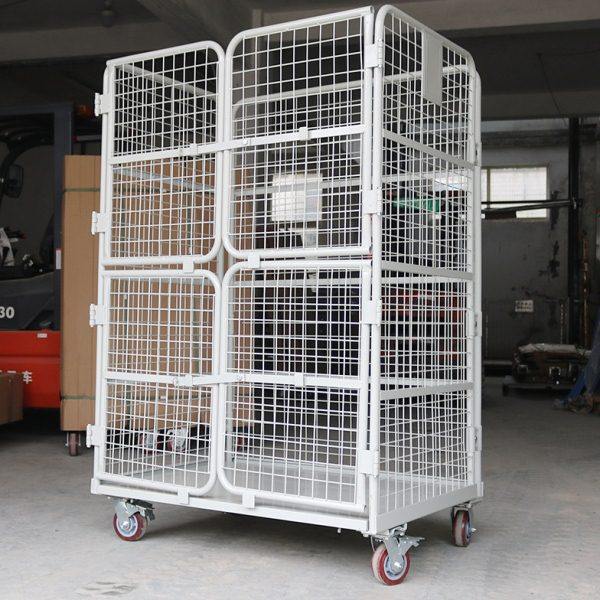 折叠物流台车加密移动周转车金属网格货架笼车推车电商快递分捡筐,商业/办公家具,装卸车/周转车,淘宝优惠券,粉丝福利购,淘宝优惠卷