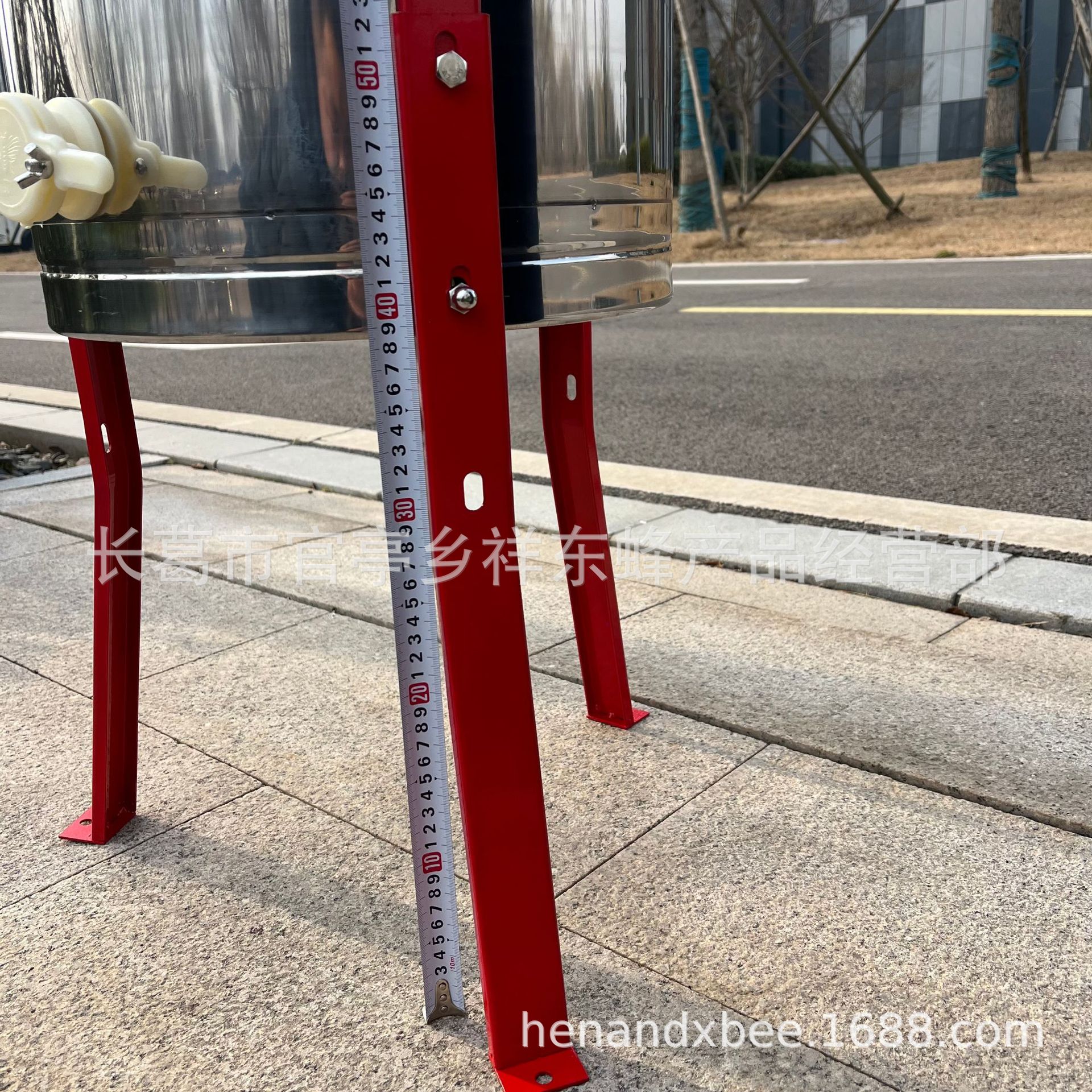 现货供应手动3框支架不锈钢摇蜜机带流蜜口两框封闭齿商用