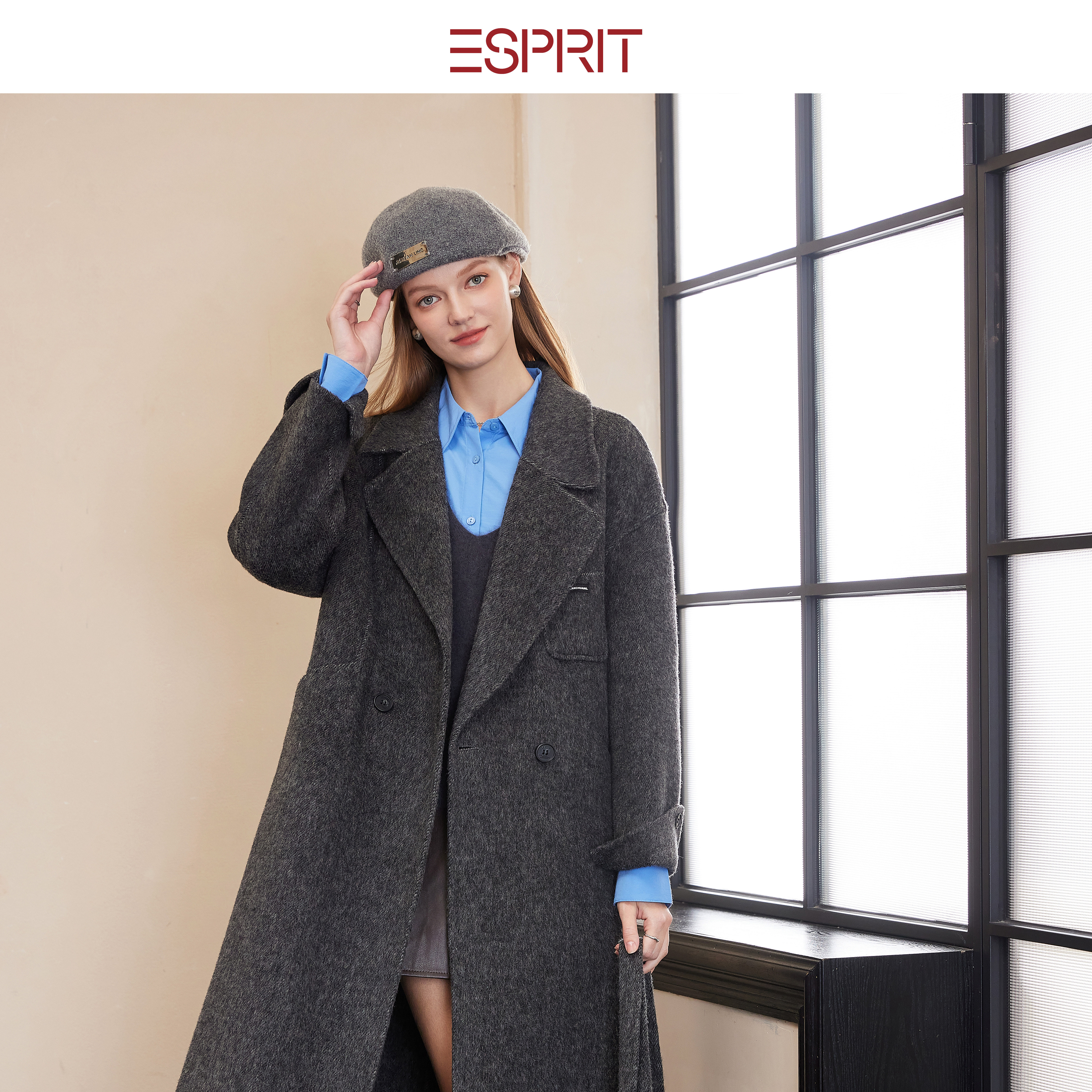 ESPRIT/埃斯普利特复古港风毛呢