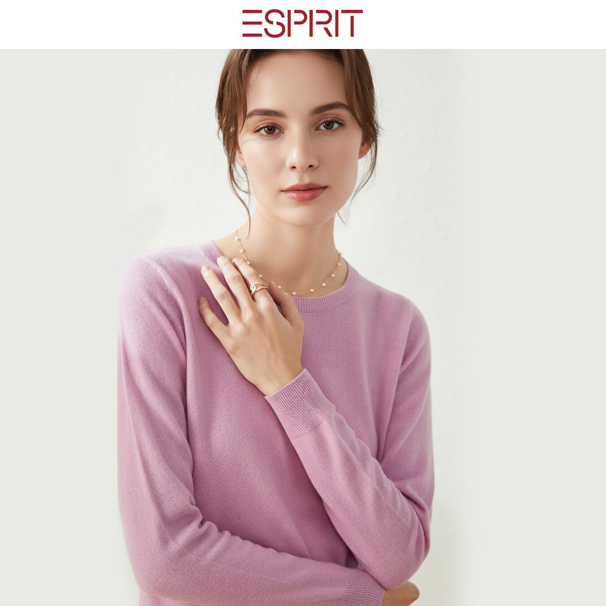 ESPRIT/埃斯普利特极简风羊绒衫