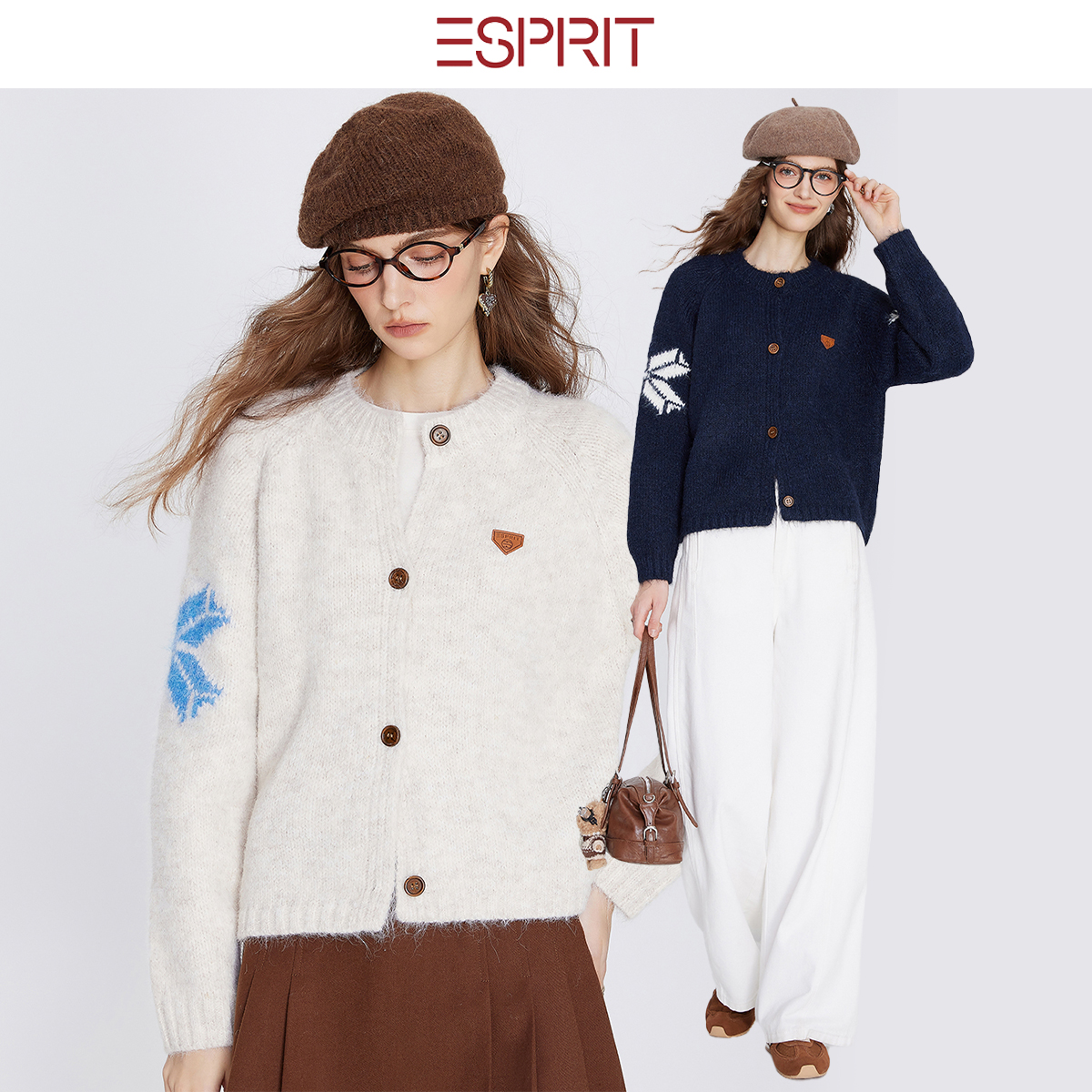 ESPRIT/埃斯普利特撞色牛角扣