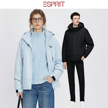 ESPRIT/埃斯普利特户外冲锋衣男女同款连帽夹克保暖工装冬季外套