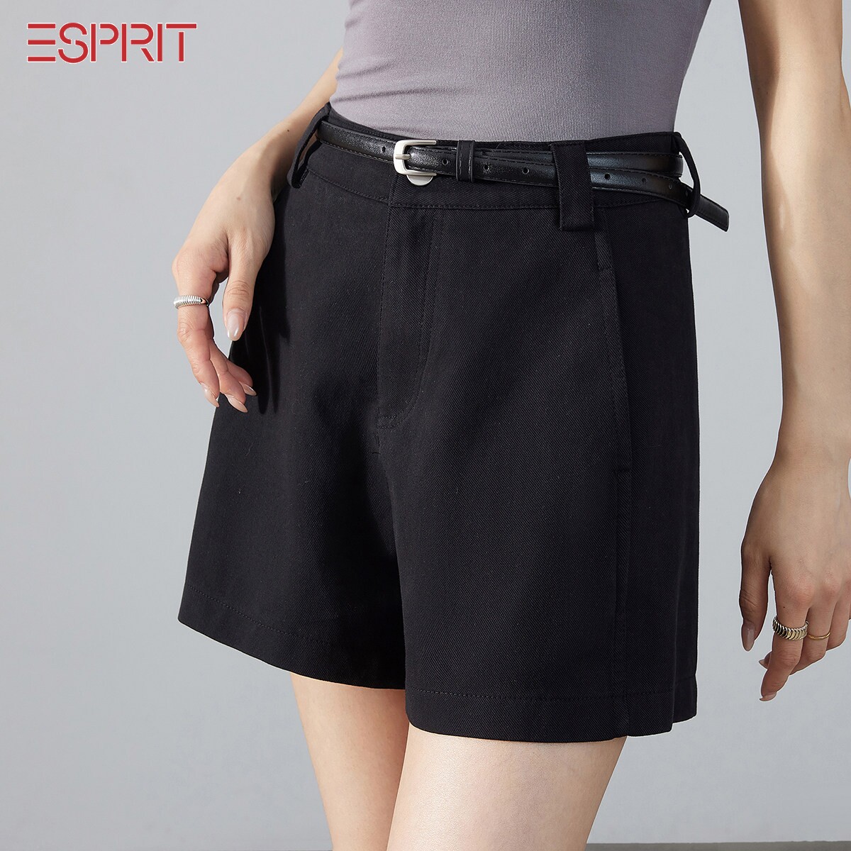 ESPRIT西装短裤女高腰遮胯显瘦图片