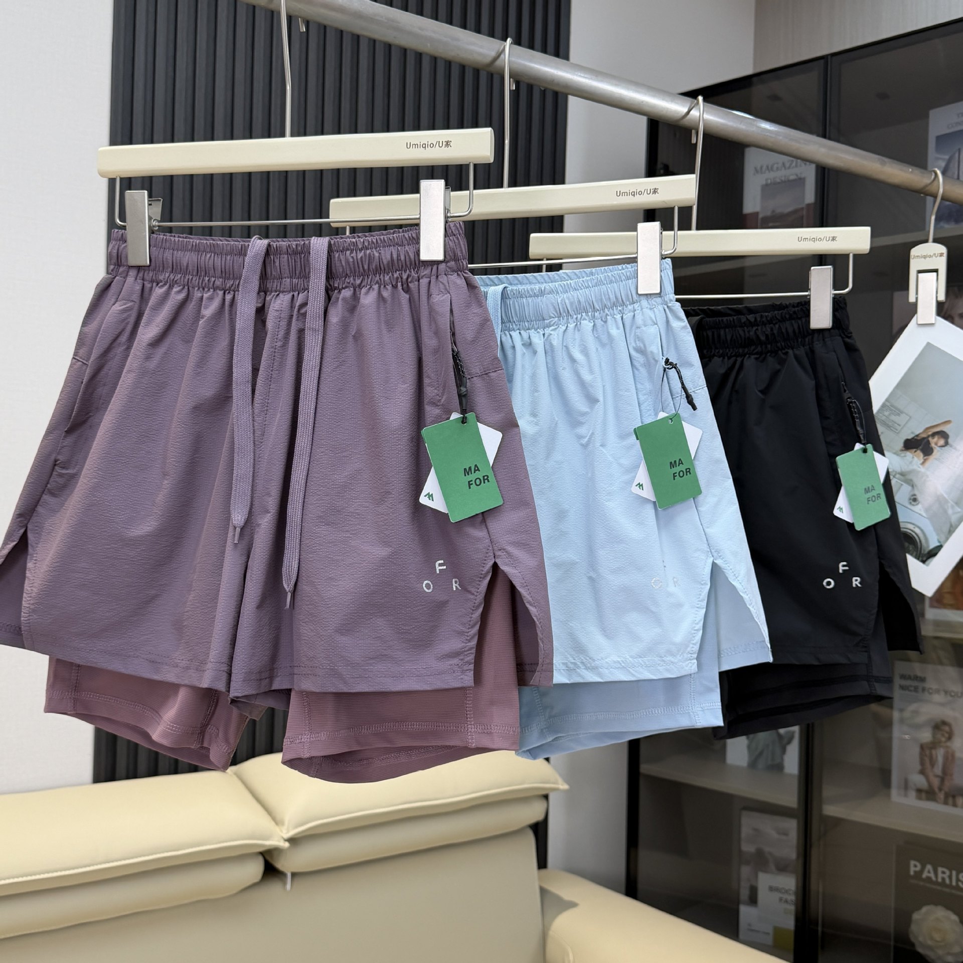 平替399 户外情侣款二合一跑步速干假两件健身瑜伽运动短裤裙裤女