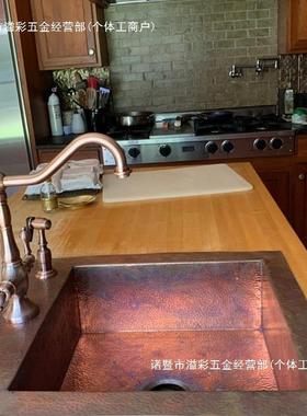 古铜吧盆水复槽美式BCSS53X5法中岛吧茶台水间餐边式柜房车单槽小