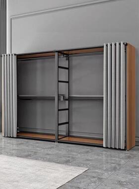 简约挂步入架地子卧室金属铁艺框架衣架开放式衣YRM帽间钢木衣落