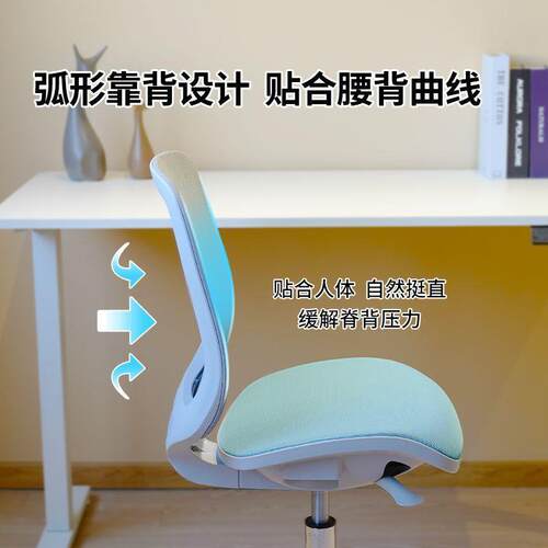 电脑椅家用子办公学生椅舒适久坐背靠书学习椅小型ESD桌人体工学