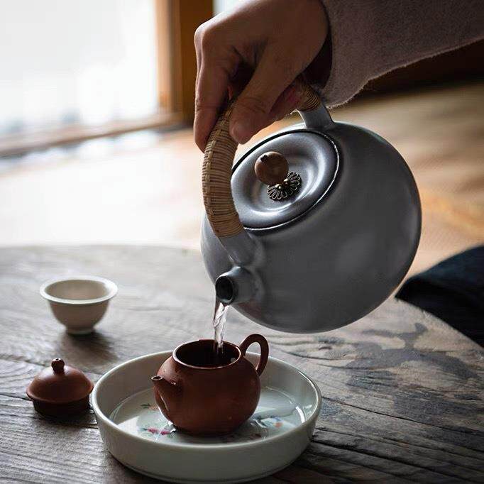 梵NVZ山堂陶壶煮水壶山楂听云茶壶电陶炉红明火炉粗陶大容量煮炭