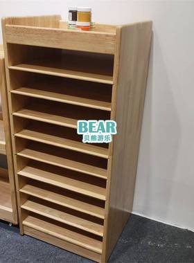 幼环保橡胶木23143童美术卡纸柜带轮可移动美儿工台美劳工园具儿