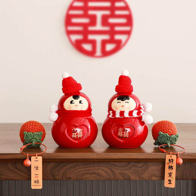 罐福禄娃娃存钱罐储蓄cn1215罐钱适合结婚用的一对陶瓷成人专用纪