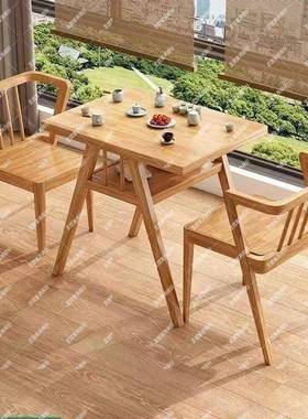 实阳台小桌椅三套茶桌椅组合46684休闲椅子木用喝茶小家户件型一