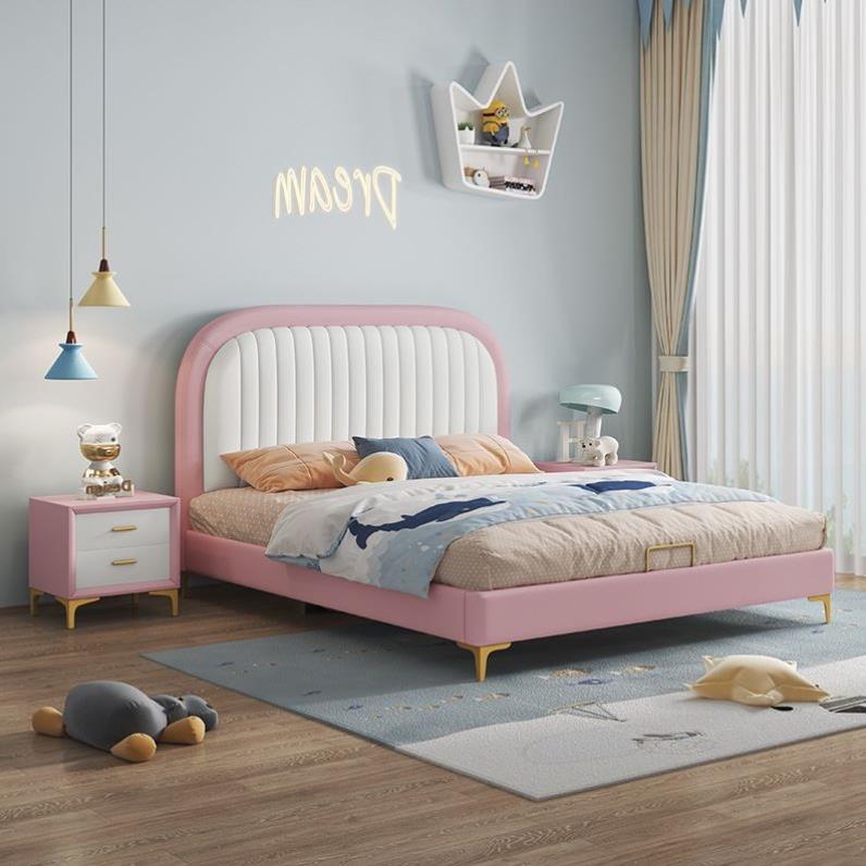 儿床男孩.床1米.8现代简约15m小户型童实MPX木儿童房女孩带储物皮