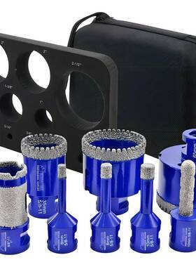 瓷钎焊金刚石钻孔头套装M145/8-无品牌/11接理口砖大石开器