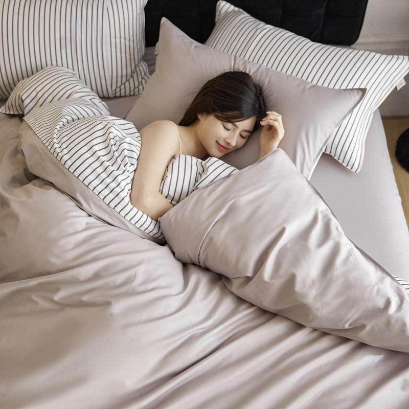 秋冬全棉床上四件套棉三件套被FBV套学生用宿舍单人床单南纯床上