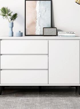 五斗柜卧室收柜床柜尾六斗抽屉式纳矮柜简约现物代斗橱DCV白色子