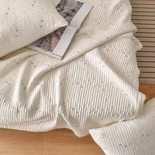 韩版公主风星高莱赛尔天丝温砂洗绗缝星床盖三件套防夹滑棉床单38