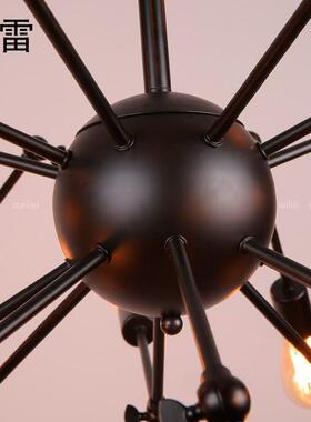 蜘红吊灯简约现服装店理发店专用灯创意装饰超代亮网工业风94804