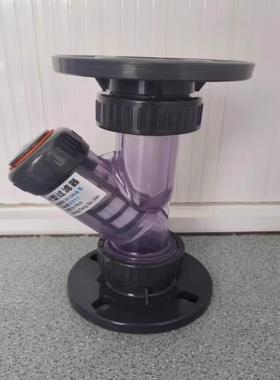 污UPC法兰V塑料YLMT型过滤器工程深灰色级化工水管式y型耐腐蚀过