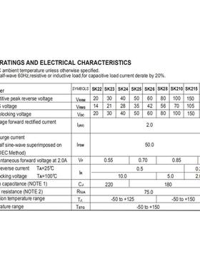 /A首芯SM肖特基SS24A/26/1110/15120/----SS24A/26IEV/110/120