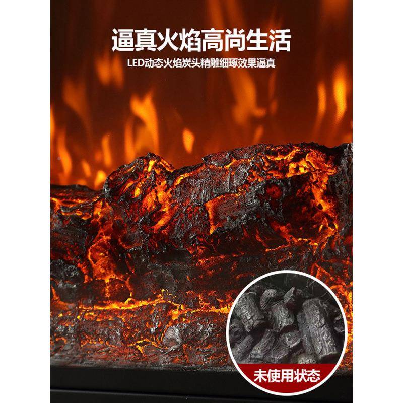 电子壁炉装器饰入式壁芯炉仿真假火焰美式QCP嵌电壁炉取暖客厅家