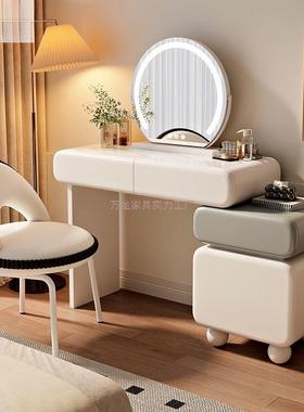 2052新奢卧款高端简约风温馨梳妆台奶油风轻室梳YFE妆台斗柜一体