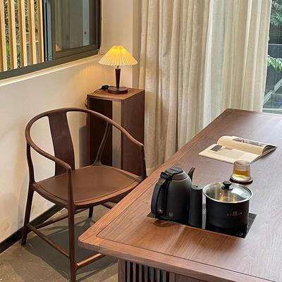 新中式美黑胡桌桃木茶宋式LUK美学办公室茶桌阳台功夫北茶台家泡