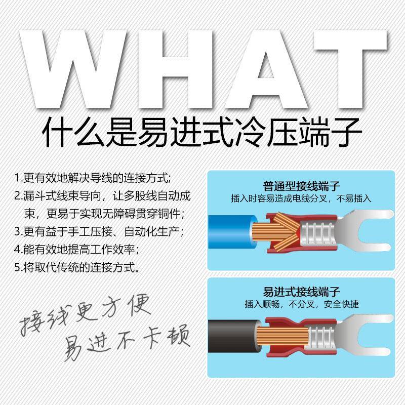易进龙接奶嘴压线帽CEF2快速连接尼器接线闭端终端子防水IZB快接