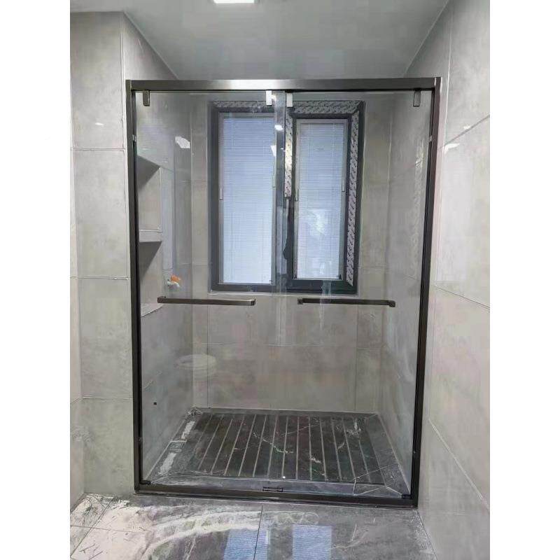 不VEY锈钢整体淋浴房干湿离隔分断一字型卫浴室澡生间家用玻璃门