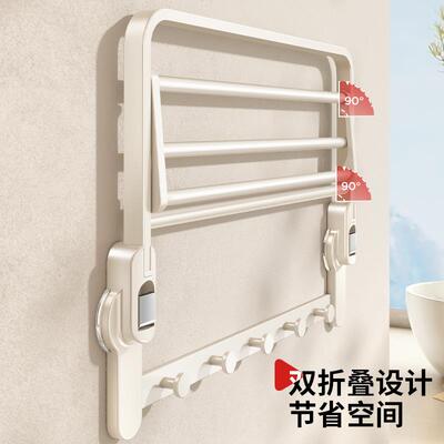 A6T卫生间架吸盘毛巾架浴室置体物架免打孔一厕所壁挂浴巾TT83924