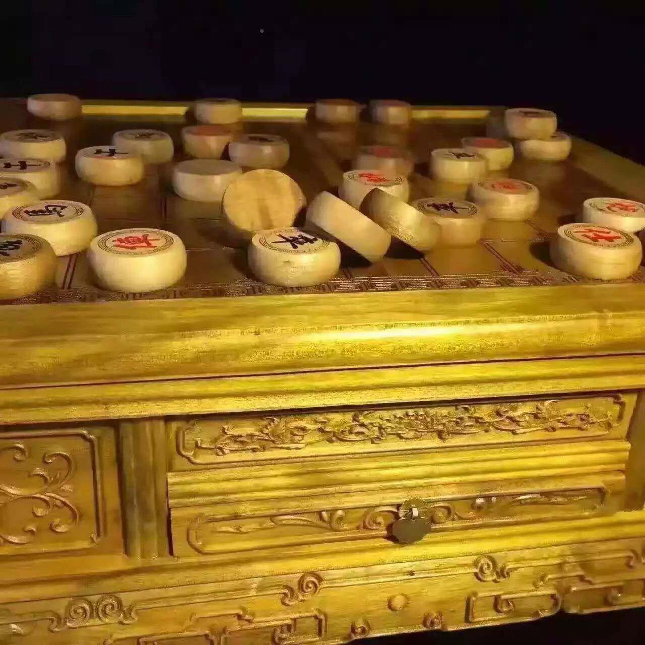 金丝楠木小三叶桢楠象棋道围棋桌ANT茶用棋木质摆件