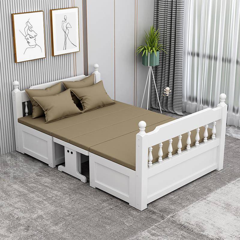 储L7实木发床客厅小户型卡座床HTW两用可沙折叠发多沙功能家用收