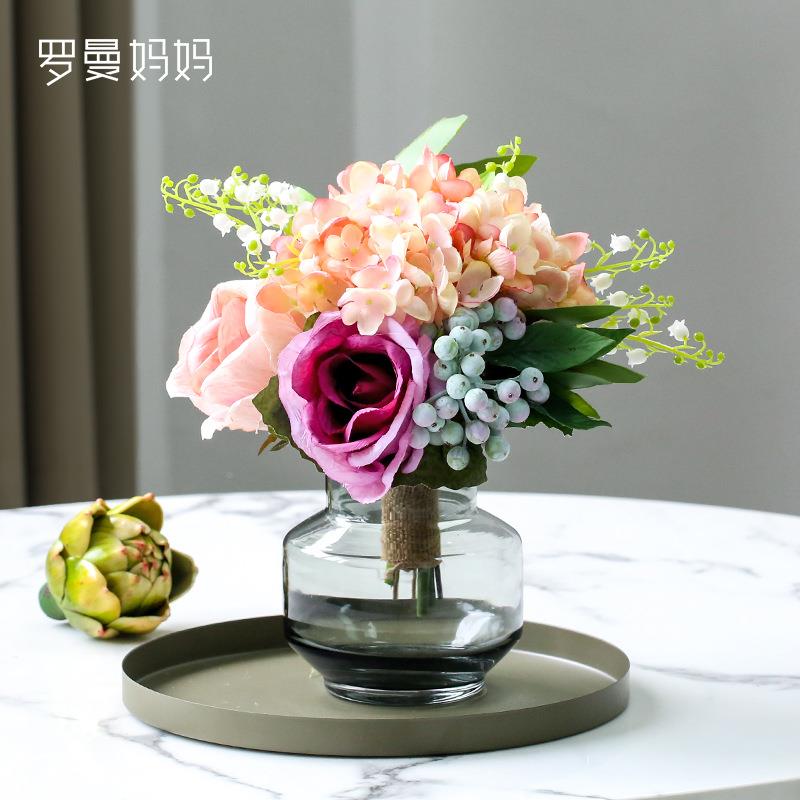 以法客莲花仿真花套绣球花欧式现代厅假餐桌76747花艺装饰装花摆